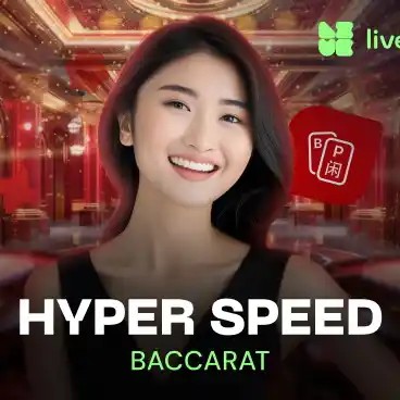 Hyper Speed Baccarat online game logo by Evolution on hotline-casino.net